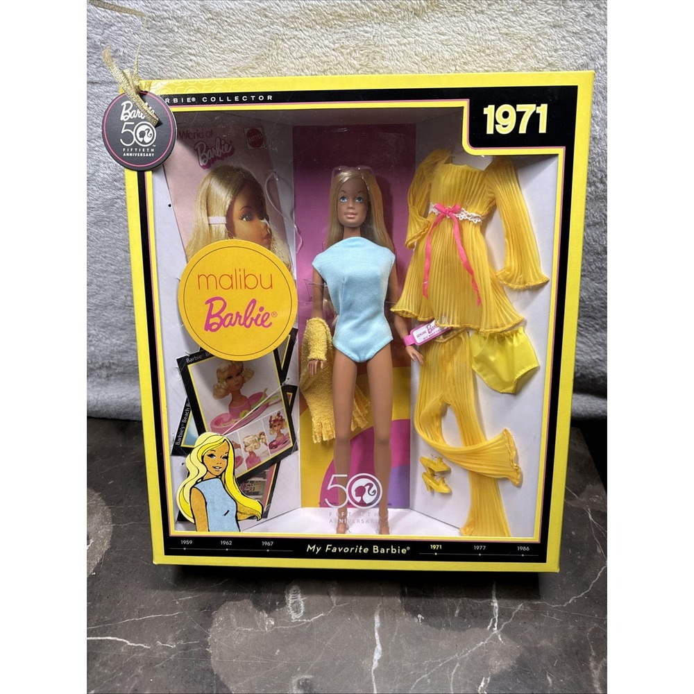 Malibu Barbie 1971 50th Anniversary My Favorite Barbie Doll 2008 Mattel NRFB